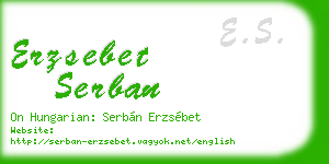 erzsebet serban business card