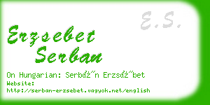 erzsebet serban business card